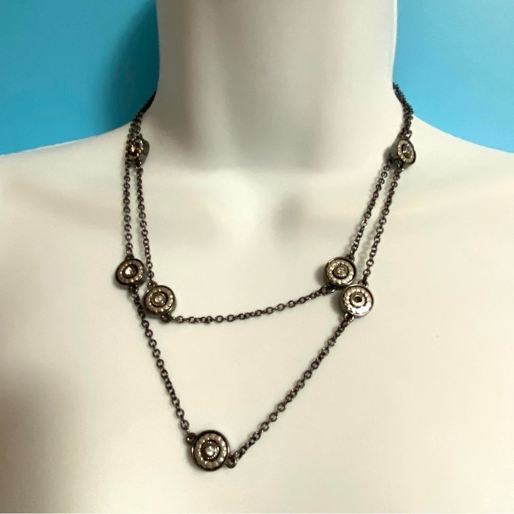 CHARMING CHARLIE Gunmetal Long Necklace